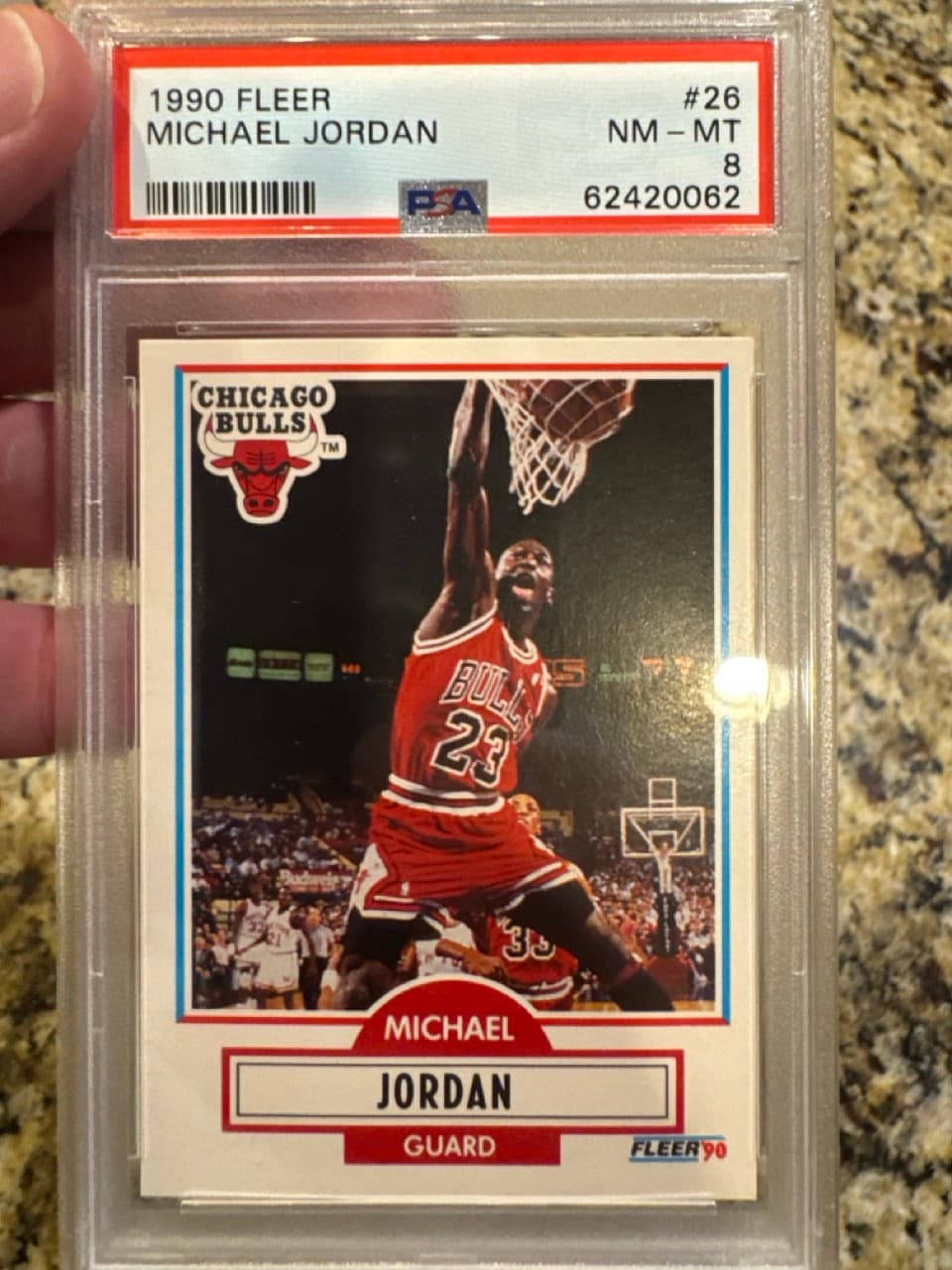1990 Fleer Michael Jordan PSA 8